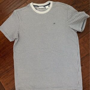 Calvin Klein Black and White Textured Tee